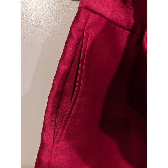 Dana Foley NYC High Waisted Straight Leg Dress Pants Pink Structured Thick - Picture 3 of 4